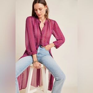 Maeve Anthropologie Imogene Sheer Tunic Size 2